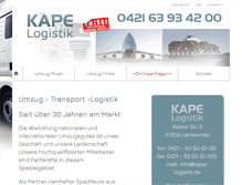 Tablet Screenshot of kape-logistik.de